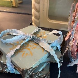 Various colors of footed coasters
